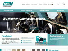 Tablet Screenshot of mhg-strahlanlagen.de